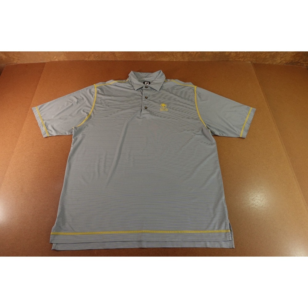 FootJoy Mens XXL Striped Mesa Country Club Logo Short Sleeve Golf Polo Shirt